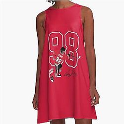 Connor Bedard Blackhawks Signature A-Line Dress