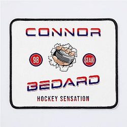 Connor Bedard 98 Hockey T-Shirt Connor Bedard Hockey Hoodie Chicago Hawks Bedard T-Shirt Mouse Pad