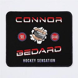Connor Bedard 98 Hockey T-Shirt Connor Bedard Hockey Hoodie Chicago Hawks Bedard T-Shirt Mouse Pad