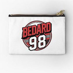 Connor Bedard 98 Hockey T-Shirt Connor Bedard 98 Chicago Hawks Bedard Hoodie Hockey Teen Zipper Pouch