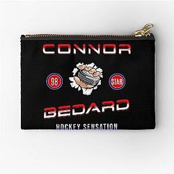 Connor Bedard 98 Hockey T-Shirt, Chicago Hawks Bedard T-Shirt, Hockey Teen Hoodie Zipper Pouch