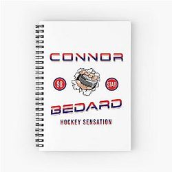 Connor Bedard 98 Hockey T-Shirt Bedard Hoodie Hockey Teen Hoodie Chicago Hawks T-Shirt Spiral Notebook
