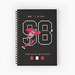 Connor Bedard Draft Spiral Notebook