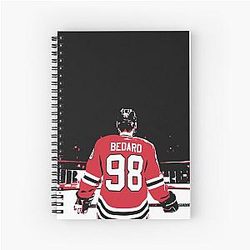 Connor Bedard Starting Lineup Graphic Spiral Notebook