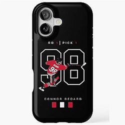 Connor Bedard Draft Art iPhone Case