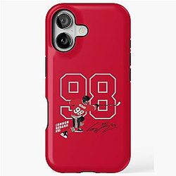 Connor Bedard Blackhawks Signature Art iPhone Case