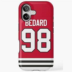 Chicago Blackhawks Connor Bedard Home Jersey iPhone Tough Case