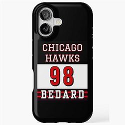 Connor Bedard 98 Hockey T-Shirt Bedard Hockey Hoodie Hockey Teen Hoodie Chicago Hawks Bedard iPhone Tough Case