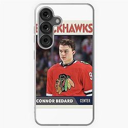 Connor Bedard Hockey Card Samsung Galaxy Case