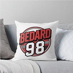 Connor Bedard 98 Hockey T-Shirt Connor Bedard Hockey Hoodie Chicago Hawks Bedard T-Shirt Throw Pillow