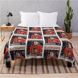 Connor Bedard Hockey Card Throw Blanket
