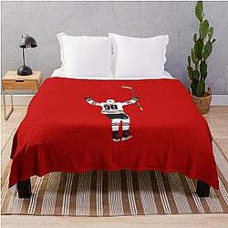 Connor Bedard Celly Drawing Throw Blanket