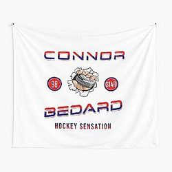 Connor Bedard 98 Hockey T-Shirt Connor Bedard Hockey Hoodie Tee Chicago Hawks Bedard Tapestry