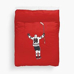 Connor Bedard Cell Phone Drawing Duvet Cover