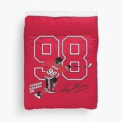 Connor Bedard Blackhawks Signature Duvet Cover