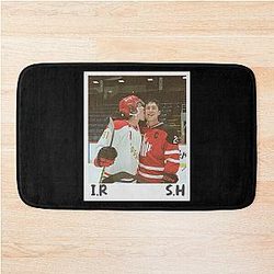 Heated Rivalry Shane Hollander Ilya Rozanov Hudson Williams Connor Storrie Fan Art Bath Mat