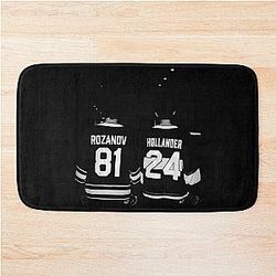 Heated Rivalry Shane Hollander and Ilya Rozanov Connor Storrie Fan Art Bath Mat