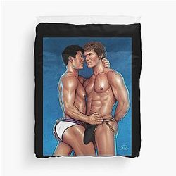 Heated Rivalry Between Shane Hollander & Ilya Rozanov vs Hudson Williams & Connor Storrie Hot Romance Duvet Cover
