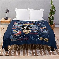 Heated Rivalry Shane Hollander Ilya Rozanov Hudson Williams Connor Storrie Ice Couple Romance Throw Blanket