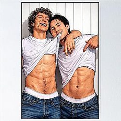 Connor Storrie and Hudson Williams looking relaxed Poster