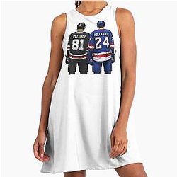 Heated Rivalry Shane Hollander Hudson Williams Connor Storrie Ice Hockey Couple Romance A-Line Dress