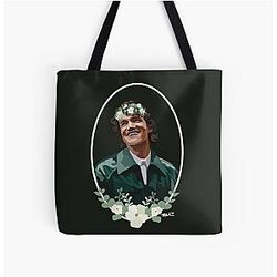 Green Flower Portrait Connor Storrie All Over Print Tote Bag