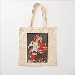 Connor Storrie and Hudson Williams from Heated Rivalry Cotton Tote Bag