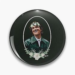 Green Flower Portrait Connor Storrie Pin