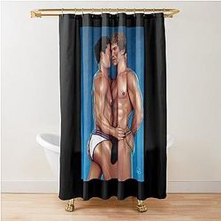 Heated Rivalry Shane Hollander Ilya Rozanov Hudson Williams Connor Storrie Hot Romance Shower Curtain