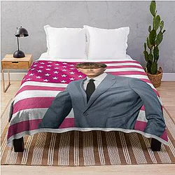 Conrad Fisher Pink Flag Throw Blanket
