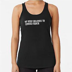 My Body Belongs to Conrad Racerback Tank Top