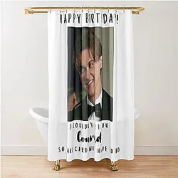 happy birthday Conrad Fisher Shower Curtain