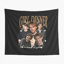 Vintage Conrad Fisher Girl's Dinner Tapestry