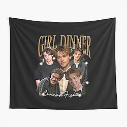 Vintage Conrad Fisher Girl's Dinner Tapestry