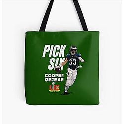 2025 Super Bowl Pick Cooper DeJean 33 Celebrity Cartoon Tote Bag