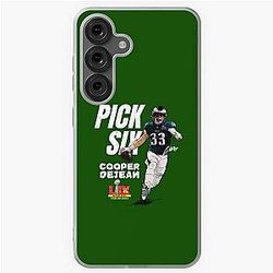 2025 Super Bowl Pick Six Football Rookie Cooper DeJean 33 Celebrate Cartoon Samsung Galaxy Soft Case