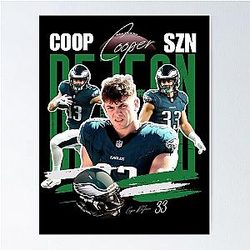 Coop SZN Design - Cooper DeJean Philadelphia Eagles Fan Art - Sportswear Elite Playmaker Tribute - 2024 Football Season Poster