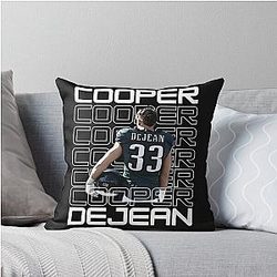Football Throw Pillow Cooper DeJean Celebrate 33