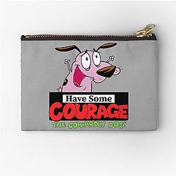Have Some Courage The Cowardly Dog Zipper Pouch