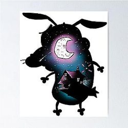 Courage the Cowardly Dog Cartoon Poster