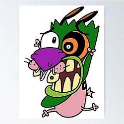 Courage the Cowardly Dog Scream Mask Poster