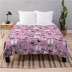 Courage the Cowardly Dog Throw Blanket