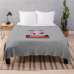 Have Some Courage - The Cowardly Dog Throw Blanket