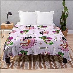 Courage the Cowardly Dog Throw Blanket