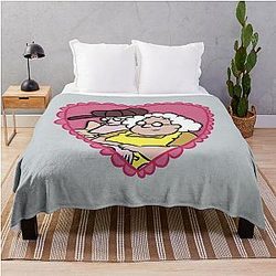 Eustace and Muriel Courage the Cowardly Dog Show Throw Blanket