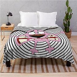 Courage the Cowardly Dog Throw Blanket