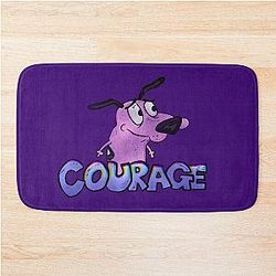 Vintage Cowardly Dog Bath Mat