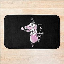 Courage the Cowardly Dog watercolor Bath Mat