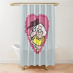 Eustace and Muriel Courage the Cowardly Dog Show Shower Curtain