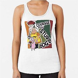 Courage the Cowardly Dog - Courage You Stupid Dog Racerback Tank Top